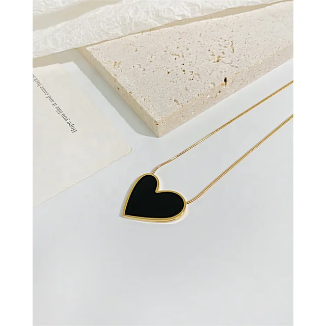 Black Heart Necklace
