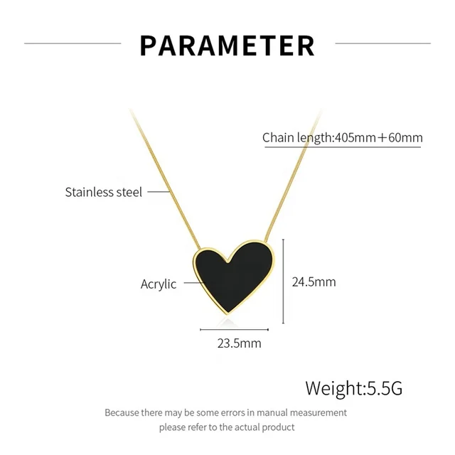 Black Heart Necklace