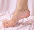 Zircon Silver Anklet