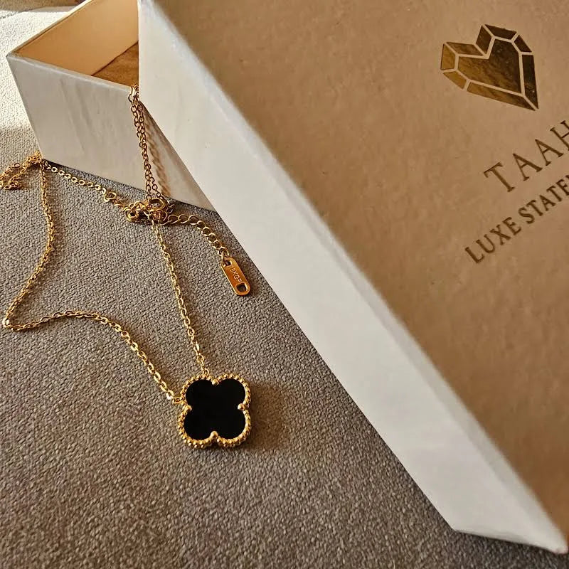 Black Clover Pendant Necklace