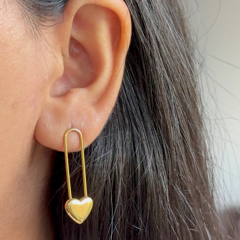 Pin Heart Earrings