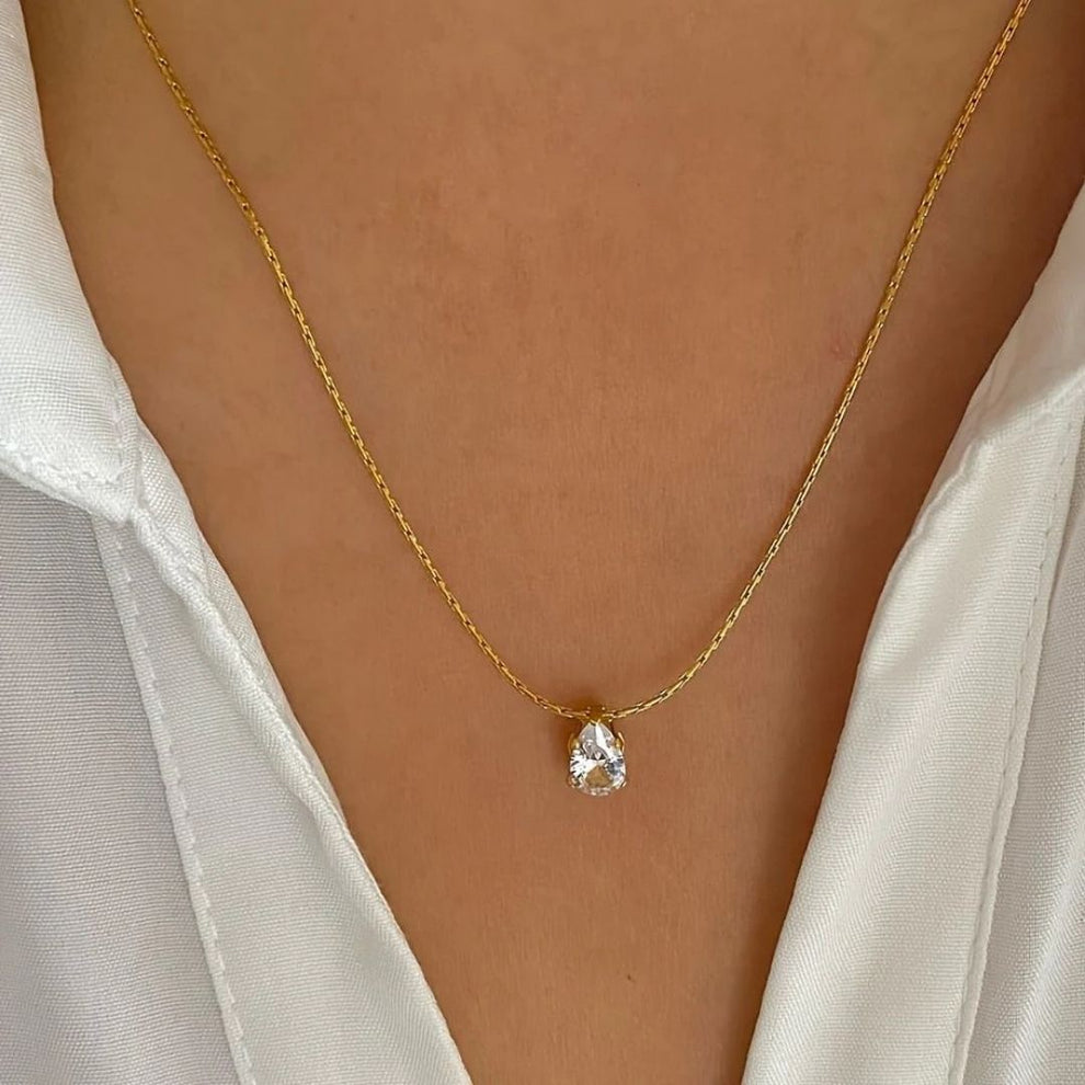 Drop Solitiare Necklace