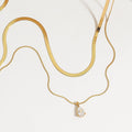 DROP STONE DUAL LAYER
NECKLACE