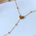 Dotted Heart Chain Necklace
