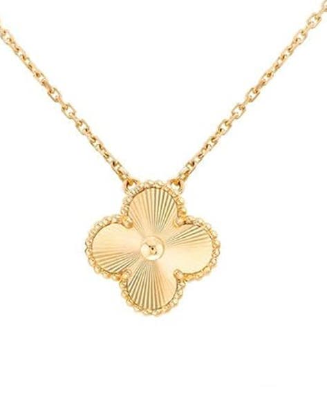 Golden Clover Pendant Necklace