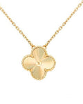 Golden Clover Pendant Necklace