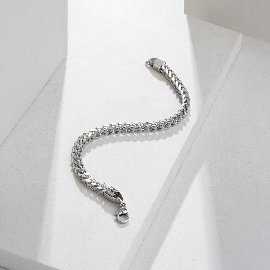 Silver Broad Men's Bracelet