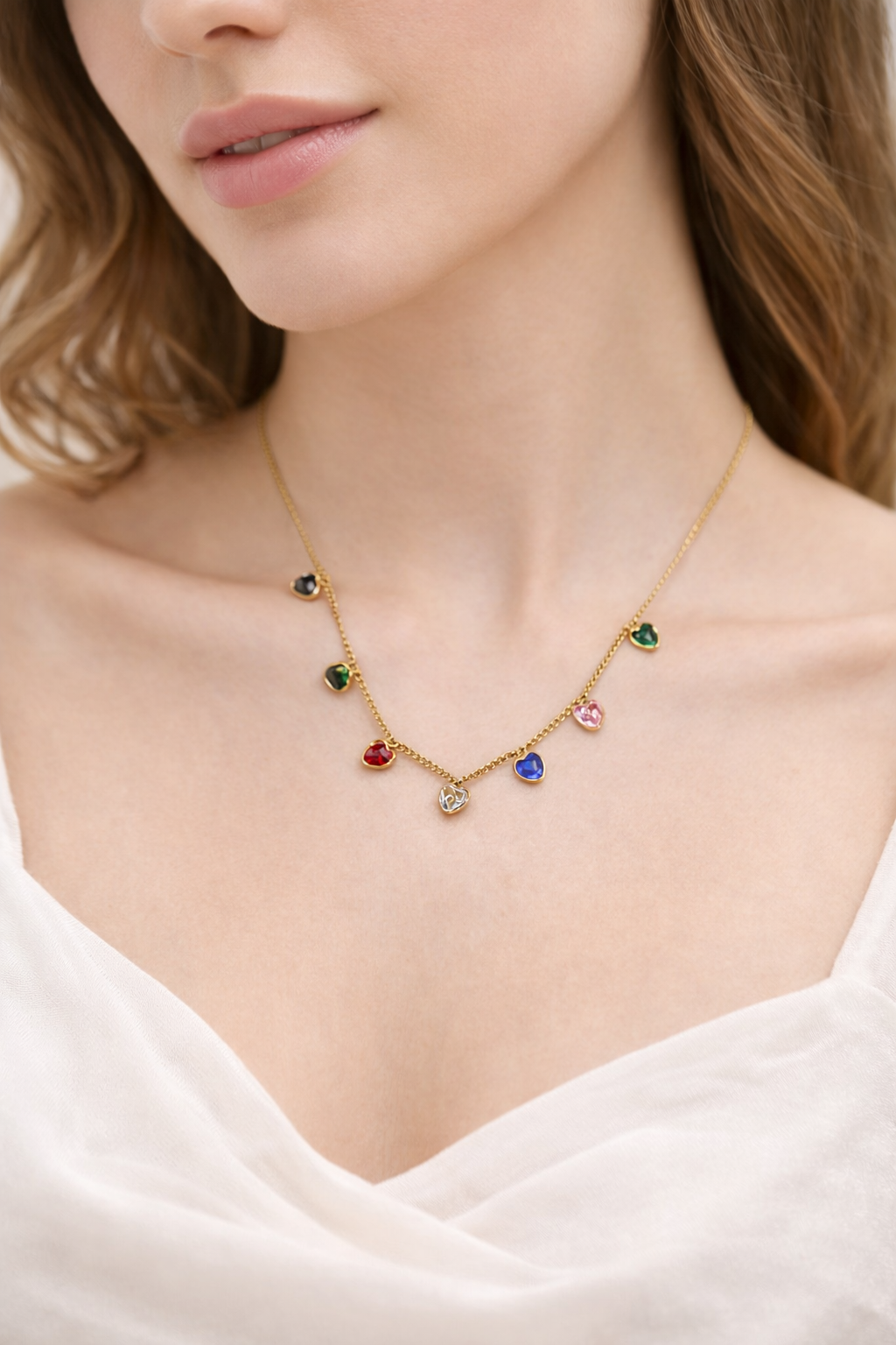 Multi Heart Choker Necklace