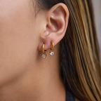 Solitaire Heart Earrings