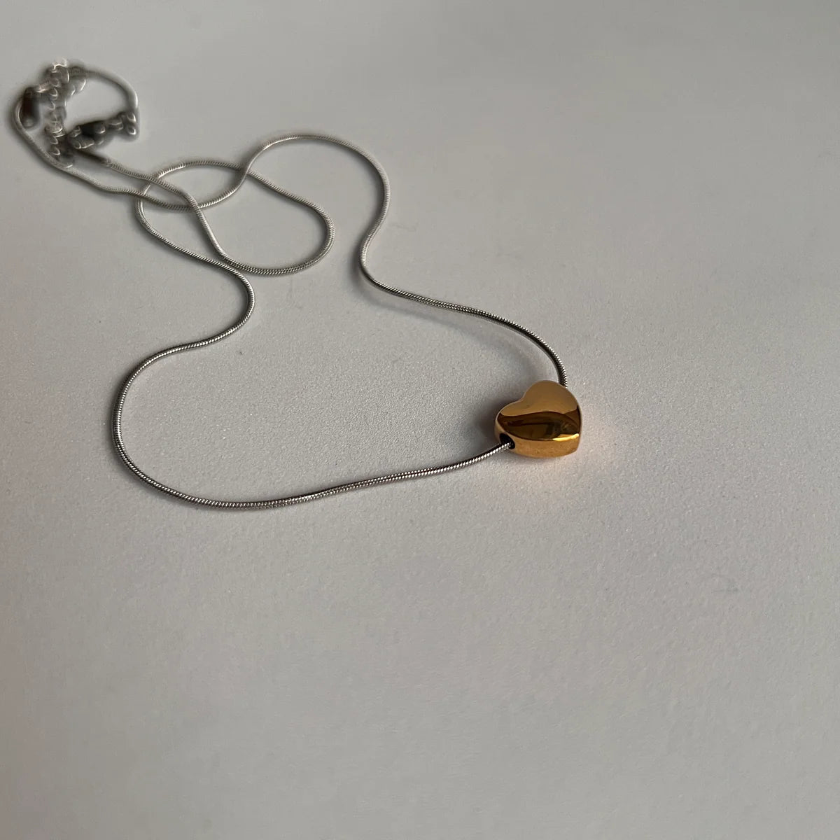 Silver Chain Heart Necklace