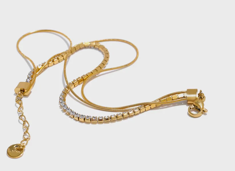 Zircon Triple Layer Bracelet